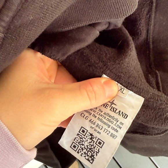 Supreme Stone Island Hooded Sweatshirt Black size XL - Picture 5 of 8